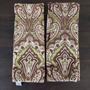 Peri Home Towel Set Of Two Bath Green Brown Plush